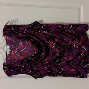 Purple and Black Blouse